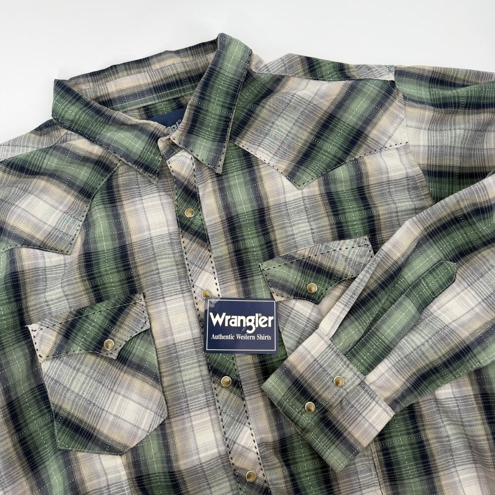 Vintage Wrangler Pearl Snap Long Sleeve Size XXL Men's NWT